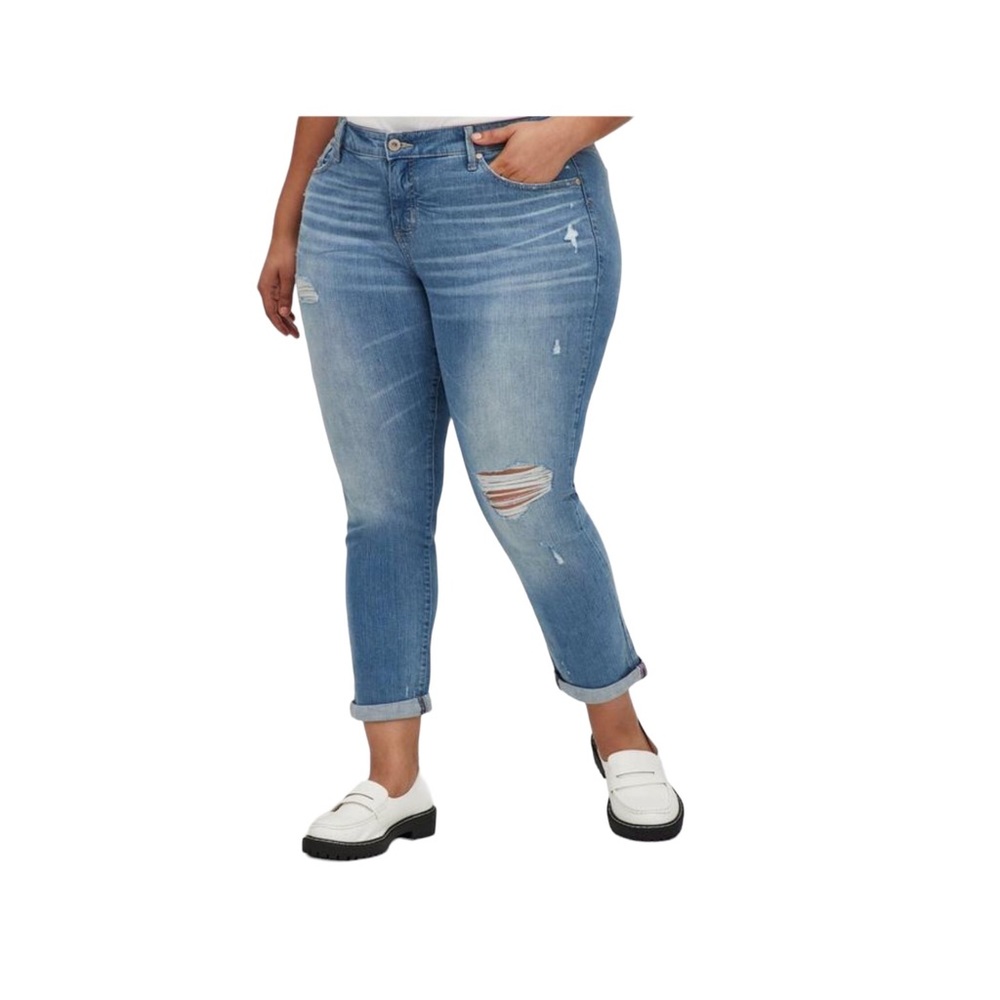 New TORRID Boyfriend Jeans Straight Vintage Stretch Mid-Rise Denim NWT Size 22